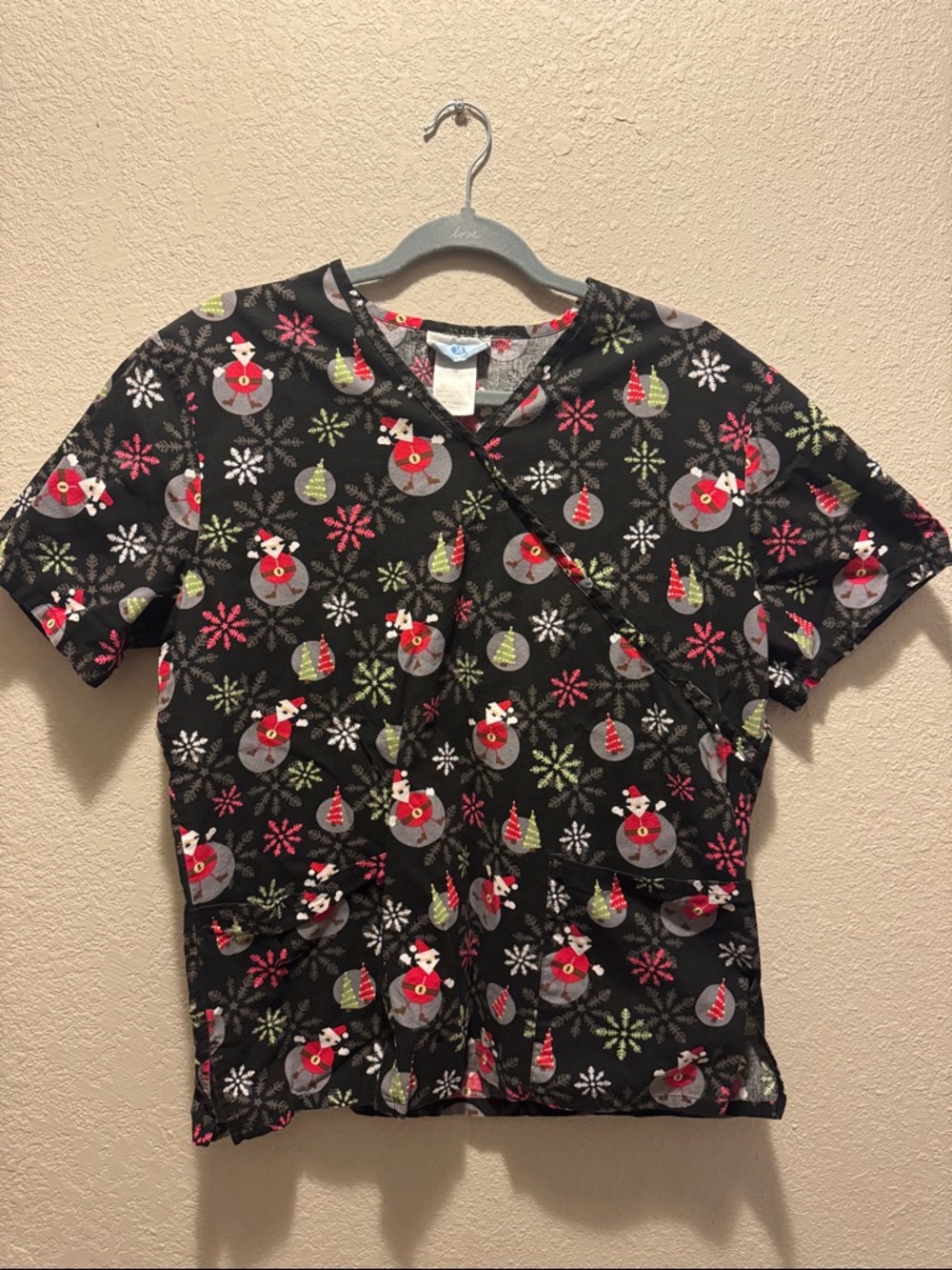Holiday Reindeer Print Kids Top - Black